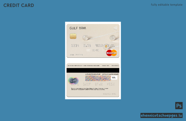 Beispielvorschau der Mastercard der Algeria Gulf Bank